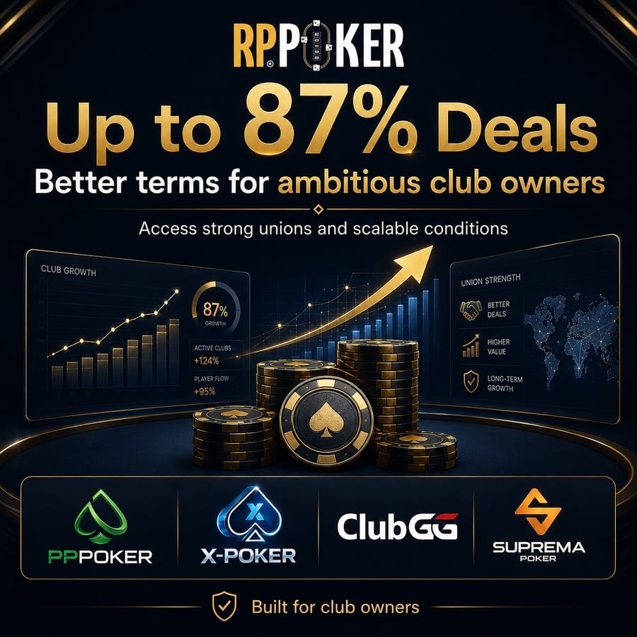 RP Poker — deals up to 87% for club owners